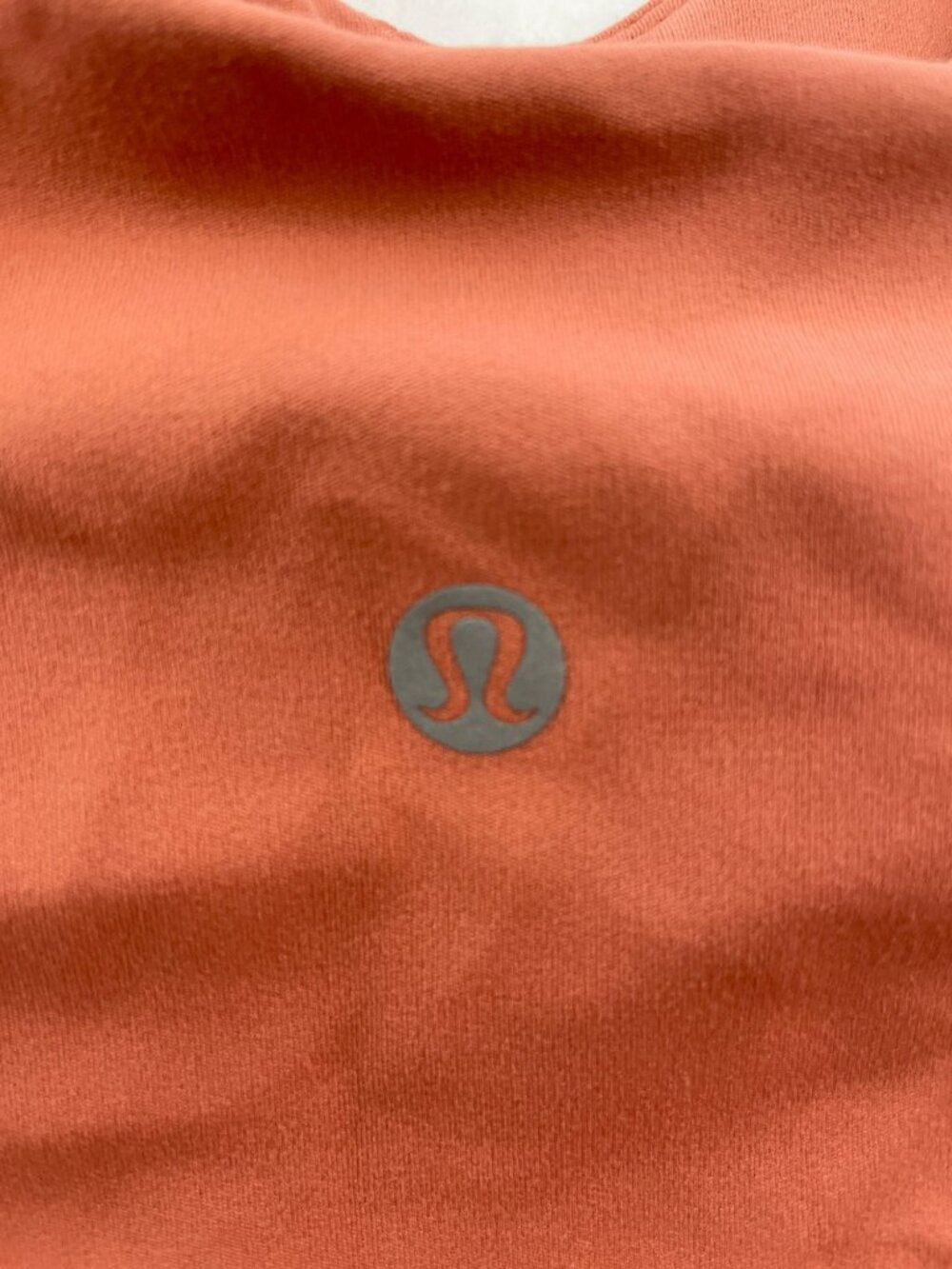 Lululemon Rust Orange Strappy Padded Sports Bra Nylon Blend Size 4 NWOT - Picture 3 of 6